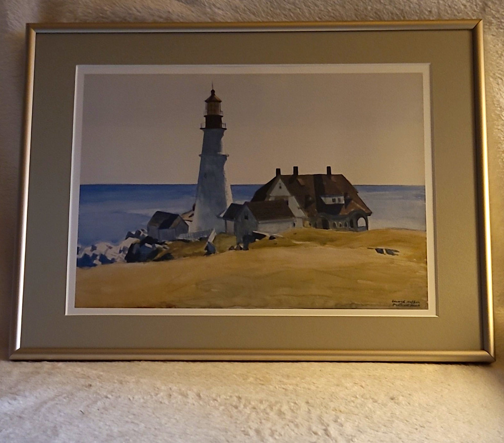 Edward Hopper Portland Head Lighthouse Framed Art Print Cape Elizabeth Maine